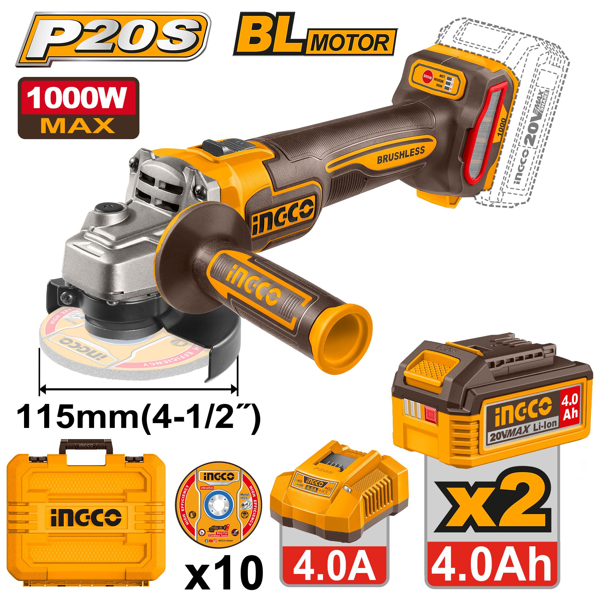 Cordless angle grinder(1000w) 4.5”